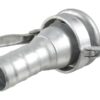 Kobling m/slangestuds og lukkebeslag - Hun 6'' (159mm) x4'' (102mm) (galvaniseret)