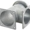 T-stykke m/flange og kobling - Han 6'' (159mm) (galvaniseret)
