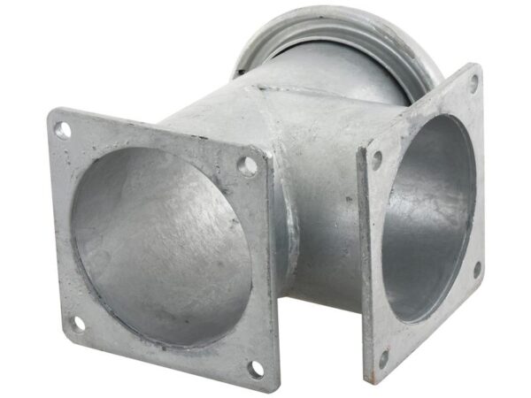 T-stykke m/flange og kobling - Han 6'' (159mm) (galvaniseret)