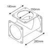 T-stykke m/flange 6'' (150mm) (galvaniseret)