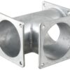 T-stykke m/flange 6'' (150mm) (galvaniseret)