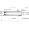 Hydraulikcylinder (dobbelt) m/ender, 20 x 32 x 300mm