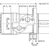Danfoss Hydraulikmotor OMP50 50cc rev med 25mm Cylindrisk Aksel