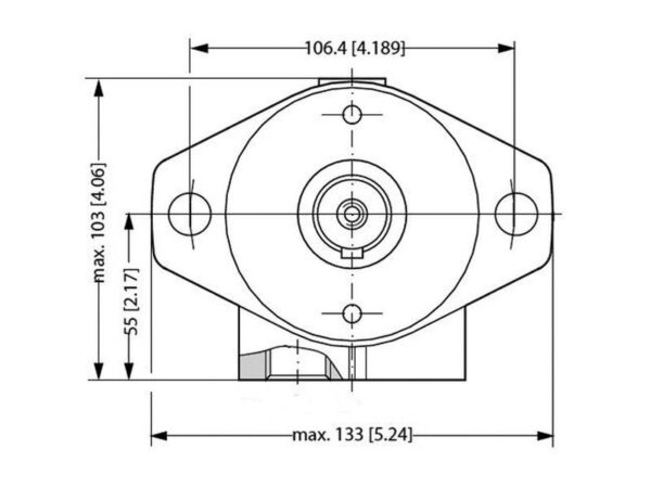 Danfoss Hydraulikmotor OMP50 50cc rev med 25mm Cylindrisk Aksel