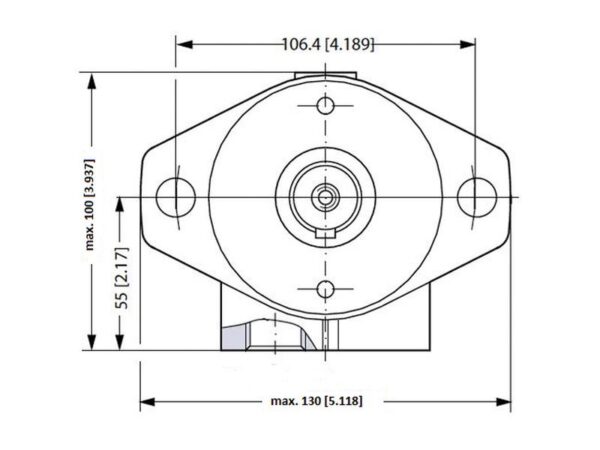Trale Hydraulikmotor OMR160 160cc rev med 25mm Cylindrisk Aksel