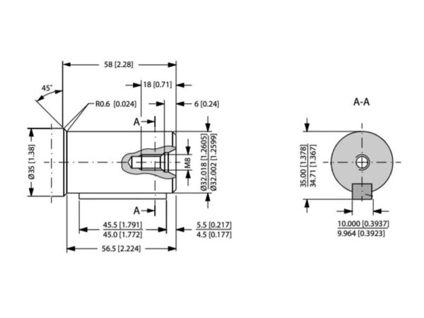Trale Hydraulikmotor OMS315 315cc rev med 32mm Cylindrisk Aksel