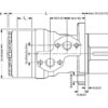 Trale Hydraulikmotor OMR200 200cc rev med 25mm Cylindrisk Aksel