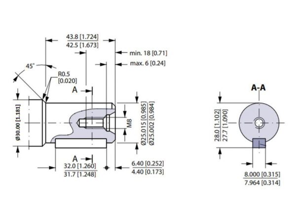 Trale Hydraulikmotor OMR200 200cc rev med 25mm Cylindrisk Aksel