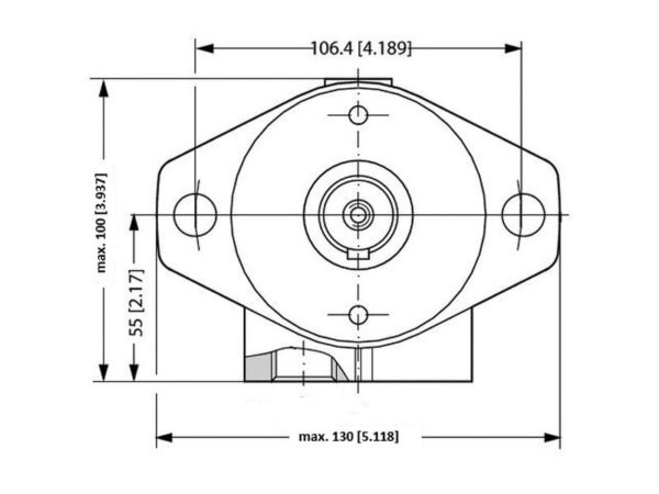 Trale Hydraulikmotor OMP160 160cc rev med 25mm Cylindrisk Aksel