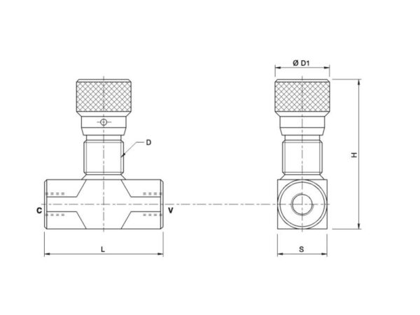 139543_pic10 MARCHESINI Hydraulisk flowventil 2 vejs 1/2'' BSP (50 L/min Flowhastighed)