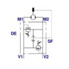 139561_pic11 MARCHESINI OMS Line ventil dual cross OMP/OMR Danfoss 1/2'' BSP (50 L/min Flowhastighed)