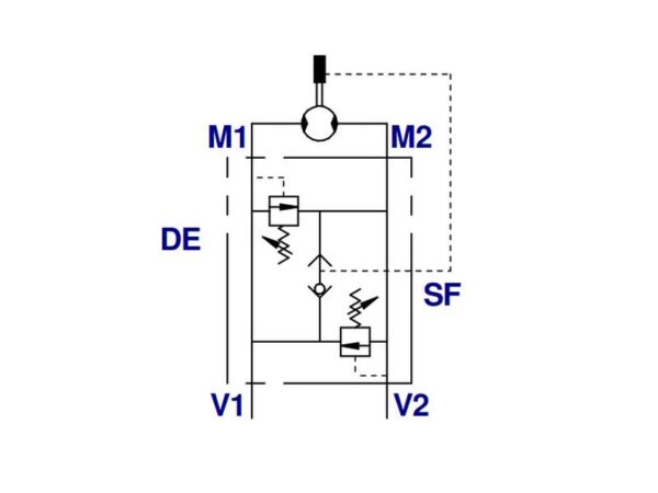 139561_pic11 MARCHESINI OMS Line ventil dual cross OMP/OMR Danfoss 1/2'' BSP (50 L/min Flowhastighed)