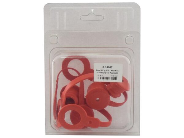 Sparex Støvhætte Rød PVC Passer på: 1/2'' Han- og hunkobling (Agripak 4 stk.)
