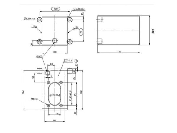 Håndpumpe (hydraulisk) - Double Acting, Fortrængning cm³: 12CC, Tank Capacity litres: 5 liter