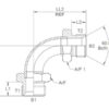 Hydraulikadapter 3/8'' BSP Han x 3/8'' BSP Han 90° Bøjning
