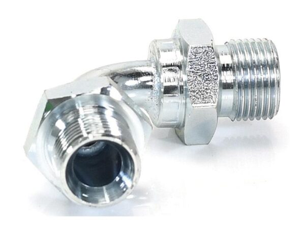 Hydraulikadapter 3/8'' BSP Han x 3/8'' BSP Han 90° Bøjning