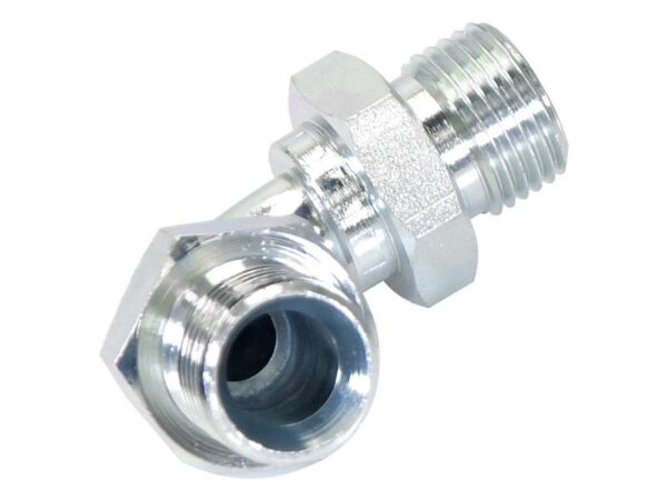Hydraulikadapter 1/2'' BSP Han x 1/2'' BSP Han 90° Bøjning