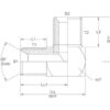 Hydraulikadapter 3/8'' BSP Han x 3/8'' BSP Han 90° Kompakt udstødningsbøjning