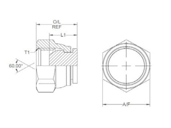 Hydraulikadapter 3/4'' BSP Drejeligt endestykke