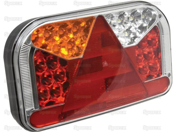 LED Baglygte, Funktion: 7, Lys, bremselys, blinklys, tågelys, baklys, nummerpladelys, refleks, Venstre, 12-36V