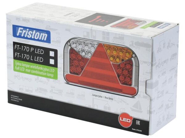 LED Baglygte, Funktion: 7, Lys, bremselys, blinklys, tågelys, baklys, nummerpladelys, refleks, Højre, 12-36V