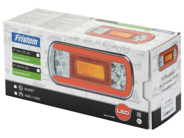 LED Baglygte, Funktion: 6, Lys, bremselys, blinklys, tågelys, nummerpladelys, refleks, Højre/Venstre, 12-24V