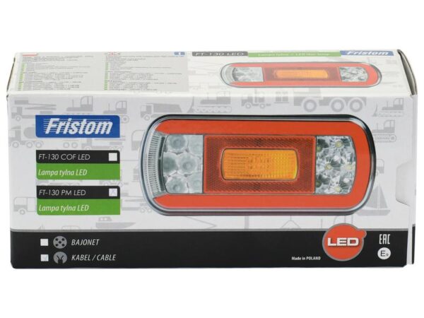 LED Baglygte, Funktion: 6, Lys, bremselys, blinklys, tågelys, nummerpladelys, refleks, Højre/Venstre, 12-24V