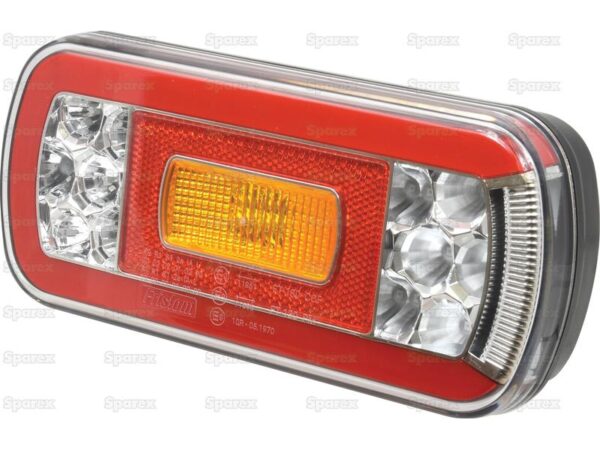 LED Baglygte, Funktion: 6, Lys, bremselys, blinklys, tågelys, nummerpladelys, refleks, Højre/Venstre, 12-24V