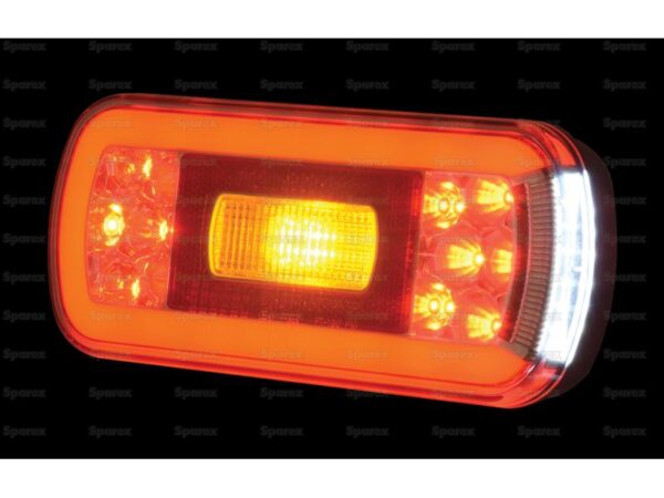 LED Baglygte, Funktion: 6, Lys, bremselys, blinklys, tågelys, nummerpladelys, refleks, Højre/Venstre, 12-24V