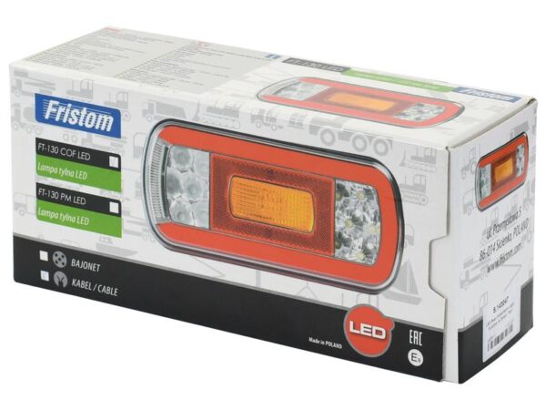 LED Baglygte, Funktion: 6, Lys, bremselys, blinklys, baklys, nummerpladelys, refleks, Højre/Venstre, 12-24V
