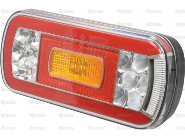 LED Baglygte, Funktion: 6, Lys, bremselys, blinklys, baklys, nummerpladelys, refleks, Højre/Venstre, 12-24V