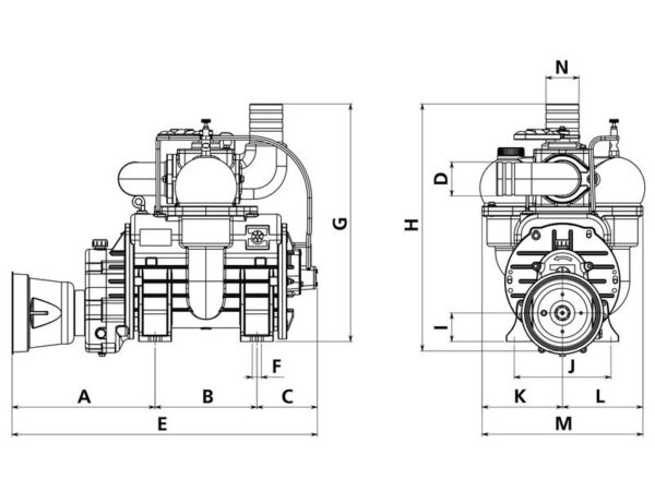 Vakuumpumpe - STAR84MA - PTO - 540 RPM