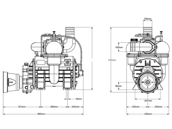 Vakuumpumpe - STAR84MA - PTO - 540 RPM