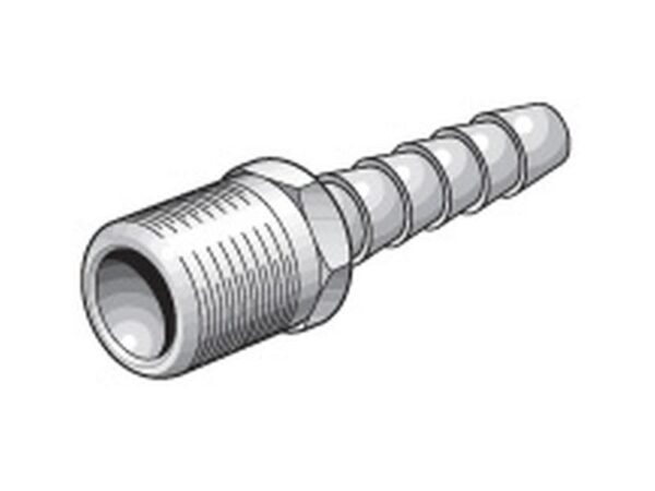 Slangestuds 1/4'' ID - slange til 1/4'' BSPT udvendigt gevind