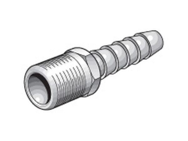Slangestuds 5/16 ID - slange til 1/4'' BSPT udvendigt gevind