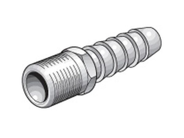 Slangestuds 3/8'' ID - slange til 1/4'' BSPT udvendigt gevind