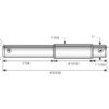 Topstangsbolt dobbelt 25 - 32 - 25mm Kat.2/3 (Ø25/32mm)