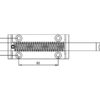 Lukkebeslag, Bolt Ø13mm, Pladestørrelse mm: 114mm x 40mm
