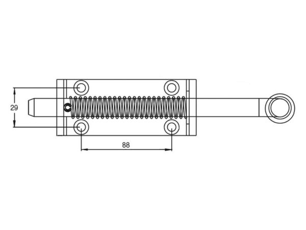 Lukkebeslag, Bolt Ø13mm, Pladestørrelse mm: 114mm x 40mm