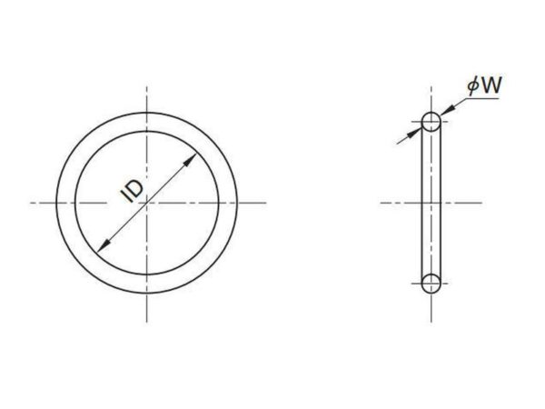 O-Ring 1/8'' x 1 1/2'' (BS222) 70 hårdhed