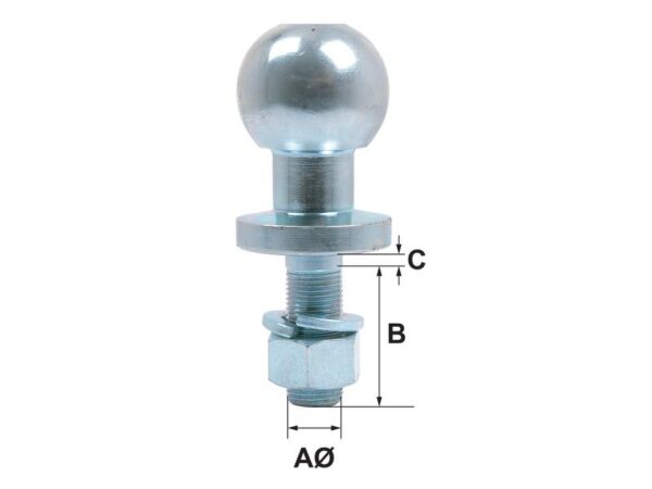 Kuglebolt 16mm x 51mm (B+C) 350kg
