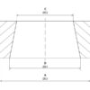 Bøsning Frontlæssetand - Ø50 x 15mm (Ø32)