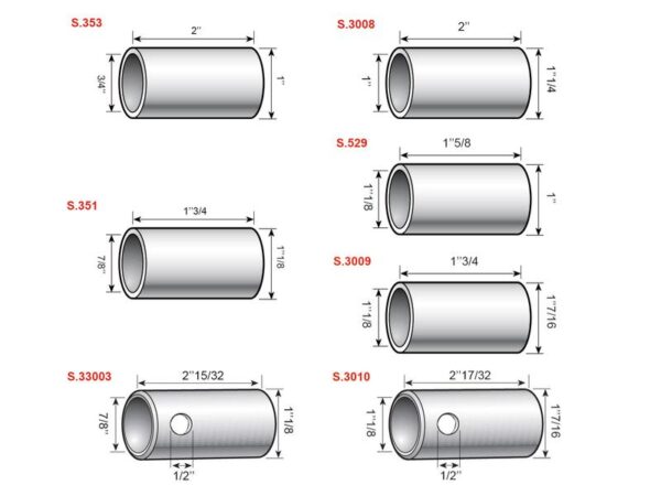 Bøsningssæt (Kat. 2 til 1 (Øøverste 25 til 19mm & nederste 28 til 22mm),3 til 2 (Øøverste 32 til 25mm & nederste 36 til 28mm)) (43 stk. Compak)