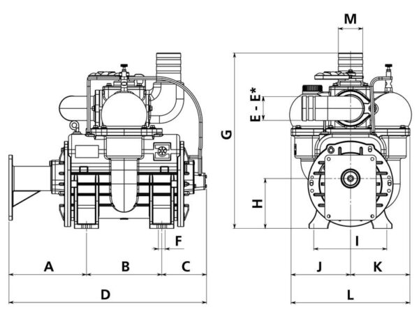 Vakuumpumpe - MEC11000H - cloc - 1000 RPM