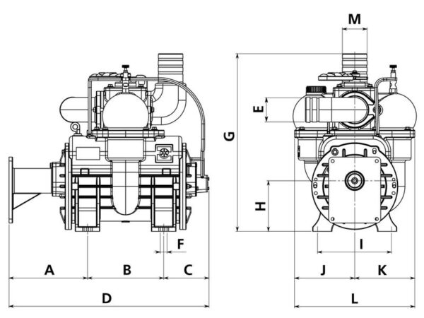 Vakuumpumpe - MEC13500H - cloc - 1000 RPM