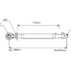 Topstang (Kat.3/3 (Ø32/32mm)) Led og Kugle, M36 x 3, Min. længde: 680mm.