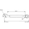 Topstang (Kat.3/3 (Ø32/32mm)) Led og Krog, M40 x 3.00, Min. længde: 700mm.