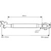 Topstang (Kat.2/3 (Ø25/32mm)) Led og Krog, M36 x 3, Min. længde: 620mm.