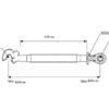 Topstang HD (mekanisk) (Kat.2/2 (Ø25/25mm)) Kugle og Krog, M36 x 4, Min. længde: 660mm.