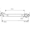 Topstang HD (mekanisk) (Kat.3/3 (Ø32/32mm)) Led og Krog, M36 x 4, Min. længde: 680mm.